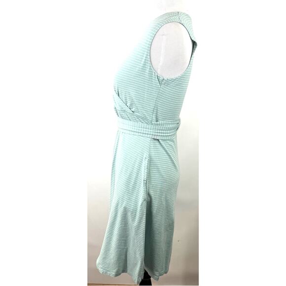 Toad&Co Women's Blue Striped Cue Wrap Dress Size Medium - Picture 5 of 8
